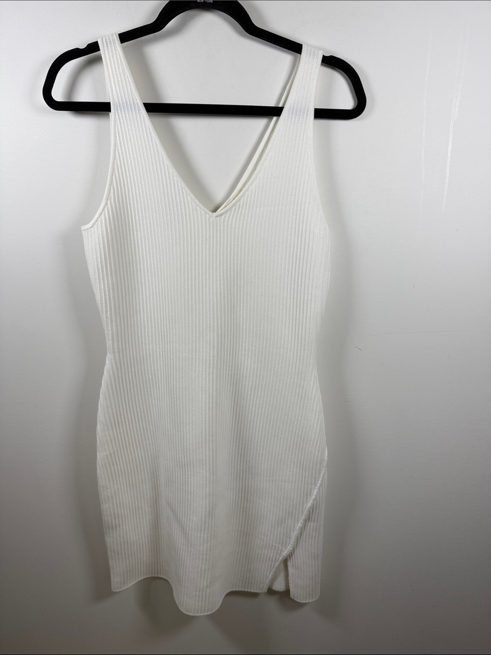 GENTLE FAWN | White Ribbed Bodycon Dress Size M